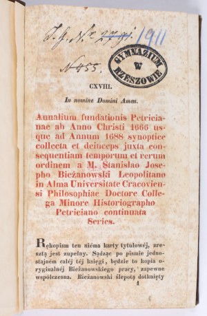 BATOWSKI Aleksander - Niektóre rękopisma księgozrowadzu Zakładu Naukowego Imie Ossolińskich, opisany tudzież wiadomości o nich i ich autorach added by A. Batowski. Lviv 1844, published by Zakład Narodowy Imie Ossolińskich.