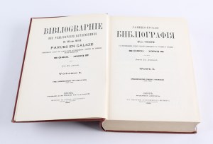 UKRAINIAN] LEVITSKII I. E. - Galitsko-ruskaia bibliografiia XIX-go stoletiia s uvzgliadneniem izdanii poiavivshikhsia v Ugorshchine i Bukovine Vol. I - II (1801-1886).Vaduz: Kraus Reprint Ltd., 1963.