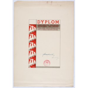 [Akademicki Związek Sportowy we Lwowie] Dyplom P. Stolfa Antoni w Regatach Kajakowych 3 / V.1937 zdobył II miejsce w konkurencji S1W 1000 m.