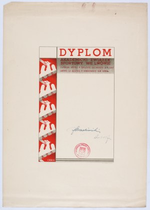 [Academic Sports Association in Lviv] Diploma P. Stolfa Antoni in the Canoe Regatta 3 / V.1937 won second place in the S1W 1000 m competition.