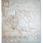 BABIRECKI Jan - Mapa Rzeczypospolitej Polskiej z przy przy przydzieaniem kart oryentacyjnych trzech podziału, Ks. Warszawskiego i okręg Wolnego miasta Krakowa. Wydanie szóste z dodatek Skorowidza nazw. Kraków Spółka Wydawnicza Polska. Cracow [after 1905].