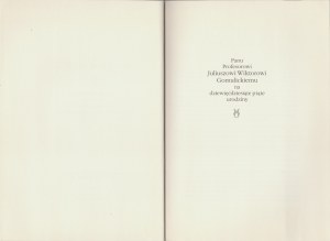 GOMULICKI W. Juliusz] QUOTES for JWG. Acknowledgments of the Authors for research assistance to Juliusz W. Gomulicki. Arranged and edited by Roman Nowoszewski. Warsaw 2004 Ereni Publishing House.