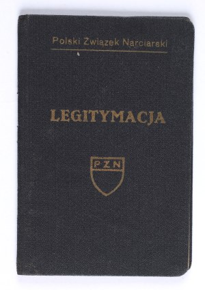 Legitimation of the Polish Ski Association issued to Wladyslawa Krzewska on November 1, 1935 by the Lviv ski section of the Polish Tatra Society. Lviv 1935