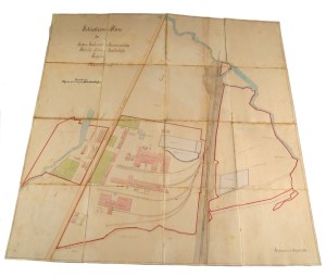 First Galician Ammonia Soda Factory S.A.] Situations-plan der Ersten Galizischen Ammoniaksoda Fabriks Aktion Gesellschaft Podgórze [Krakow ca 1909].