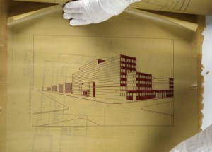 Polish State Railways, PKP] A set of designs for the building of the Main Board of the Polish State Railways in Warsaw, by Lviv architect, Witold Minkiewicz. [Warsaw, after 1927]
