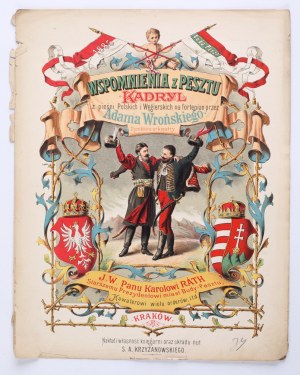 Memories from Pest : a caduceus of Polish and Hungarian songs for piano by Adam Wroński Director of the orchestra. Cracow [after 1885] Printed and owned by the bookstore and sheet music composition of S. A. Krzyżanowski