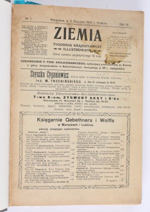 Earth. Illustrated Landscape Weekly. 1912. year III. 28 issues. Warsaw 1912.