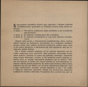 1st Exhibition of Architectural Exlibris. SARP Exhibition Catalogue [1962, n. m. publ.]