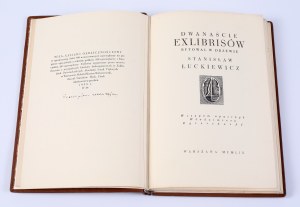 LUCKIEWICZ Stanislaw - Twelve exlibrises engraved in wood.... With an introduction by Włodzimierz Egiersdorff. Warsaw 1959 [co-edited with:] Łuckiewicz Stanisław. Les douze exlibris gravés par... Introduction de Włodzimierz Egiersdorff. Varsovie 1959
