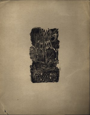 Polish Society of Friends of the Book in Paris. Ex-libris reflected in woodcut.