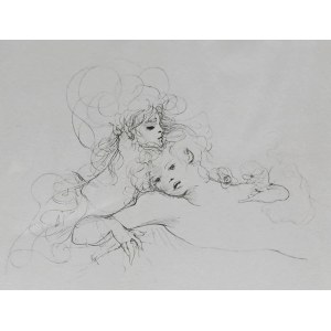 Leonor Fini (1907-1996), Dwie młode kobiety, 1972