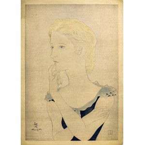 Tsuguharu Foujita (1886-1968), Portrait of a Blonde, 1951