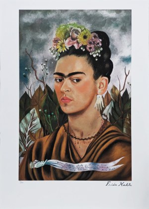 Frida Kahlo (1907-1954), Self-portrait with dedication to Dr. Eloesseu