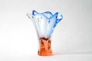 Glass vase - Chribska smelter - J. Hospodka