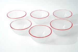 6 Glass bowls - Rotor - HSG Ząbkowice - J.S. Drost