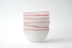 6 Glass bowls - Rotor - HSG Ząbkowice - J.S. Drost