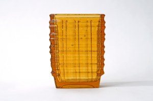 Glass vase - Optical - HSG Ząbkowice - J.S. Drost