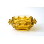 Glass platter - Diatret - HSG Ząbkowice - J.S. Drost - yellow