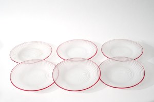 6 Glass plates - Rotor - HSG Ząbkowice - J.S. Drost - set of 2