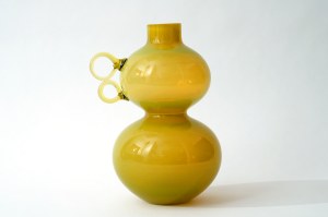 Glass vase - HS Tarnowiec - Very rare!