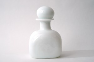 Glass decanter with cork - Cracow Institute of Glass - B. Swistacka