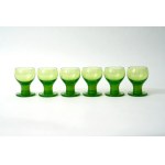 Set of glass stemware - HS Sudety - Z. Horbowy - green