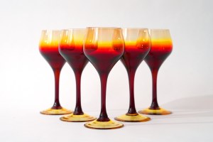 Glass set of 5 glasses - HS Sudety - Z. Horbowy - 16,2 cm