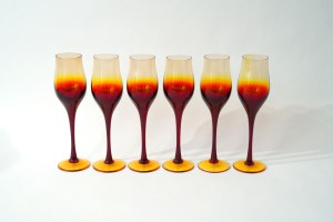 Set of glass goblets - HS Sudety - Z. Horbowy - 24 cm