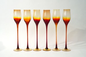 Glass set of glasses - HS Sudetes - High - Fiery - 32 cm.