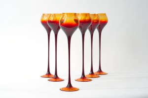 Glass set of glasses - HS Sudetes - High - Fiery - 27,5 cm.