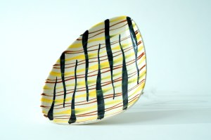 Faience plate - Wloclawek - yellow