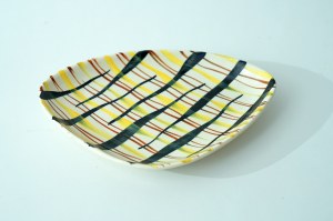 Faience plate - Wloclawek - yellow