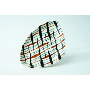 Faience plate - Wloclawek - green