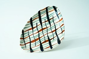 Faience plate - Wloclawek - green