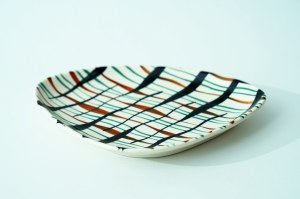 Faience plate - Wloclawek - green
