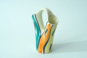 Faience vase - Double - Wloclawek - J. Sowinski