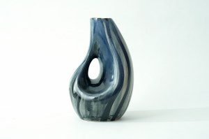 Faience vase with a hole - pattern 257 - ZF Włocławek - W. Płażewski