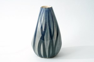 Faience vase with a hole - pattern 257 - ZF Włocławek - W. Płażewski
