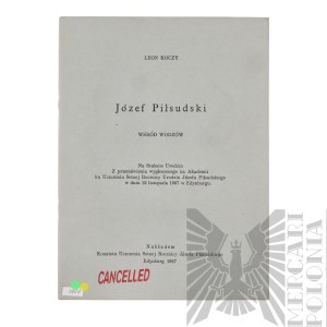 PSZnZ/Emigration Book Leon Koczy, Jozef Pilsudski Among the Chiefs.