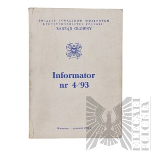 III RP Informator Związku Inwalidów Wojennych nr. 4/93 Warsaw September 1993