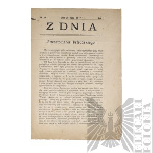 IWŚ/II RP Fragment Czasopisma “Z Dnia” Aresztowanie Piłsudskiego