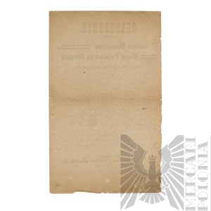 WWI/II Republic Announcement of the Polish Corps in Russia on the Rules of Wearing Military Insignias - Polish Corps in Russia