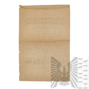 WWI/II Republic Announcement of the Polish Corps in Russia on the Rules of Wearing Military Insignias
