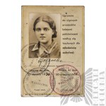 [POWSTANIE WARSZAWSKIE] II RP Zestaw Dokumentów Po Helenie Jeżewskiej Praga Warszawa
