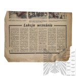 PRL Strona Gazety “Echo Krakowa” - Wrzesień 1939 rok.