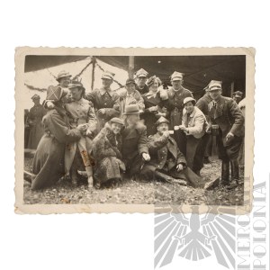 II RP Kawaleria Fotografia Grupa Oficerów Kawalerii - 5 Pułk Strzelców Konnych Tarnów (?)
