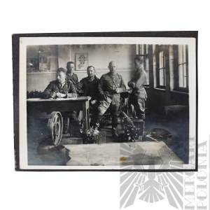 II RP Photograph of Polish Army Soldiers at the Workshop - 23rd Uhlan Regiment