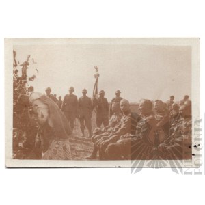 II RP Fotografia Mszy Polowej Sztandar Kawaleria
