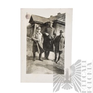 II RP Fotografia Poruczników Wojska Polskiego Płaszcz Oficerski wz.24