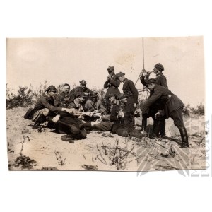 II RP Fotografia Libacji Polowej Oficerów Wojska Polskiego